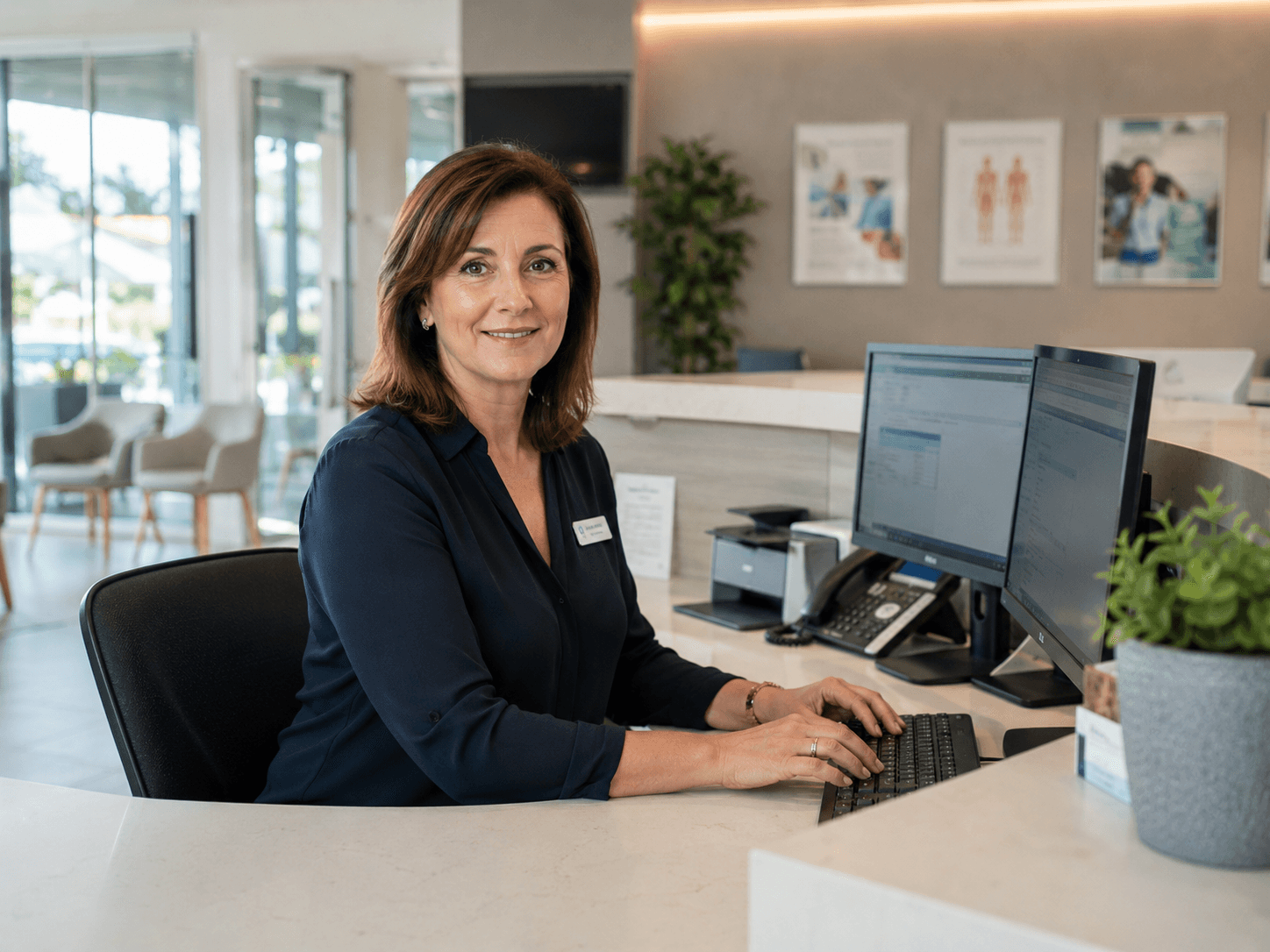 Practice manager using Medical Wizard specialist clinic management tools